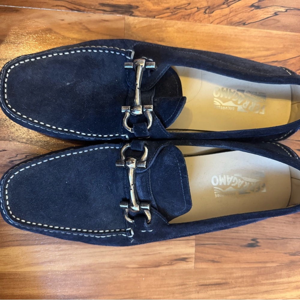 Salvatore Ferragamo Black Loafers Slip-Ons
